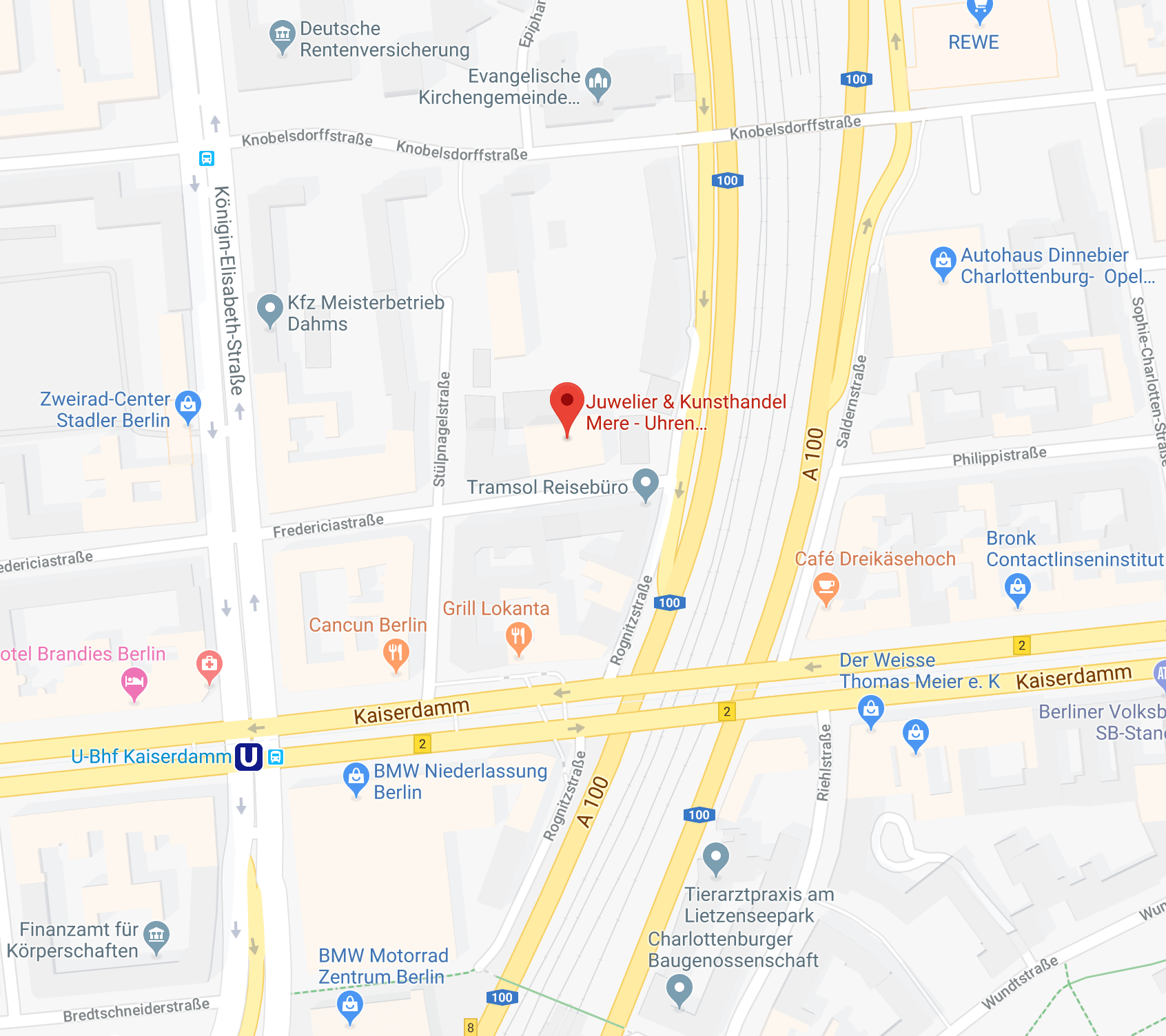 Juwelier & Kunsthandel Mere Karte