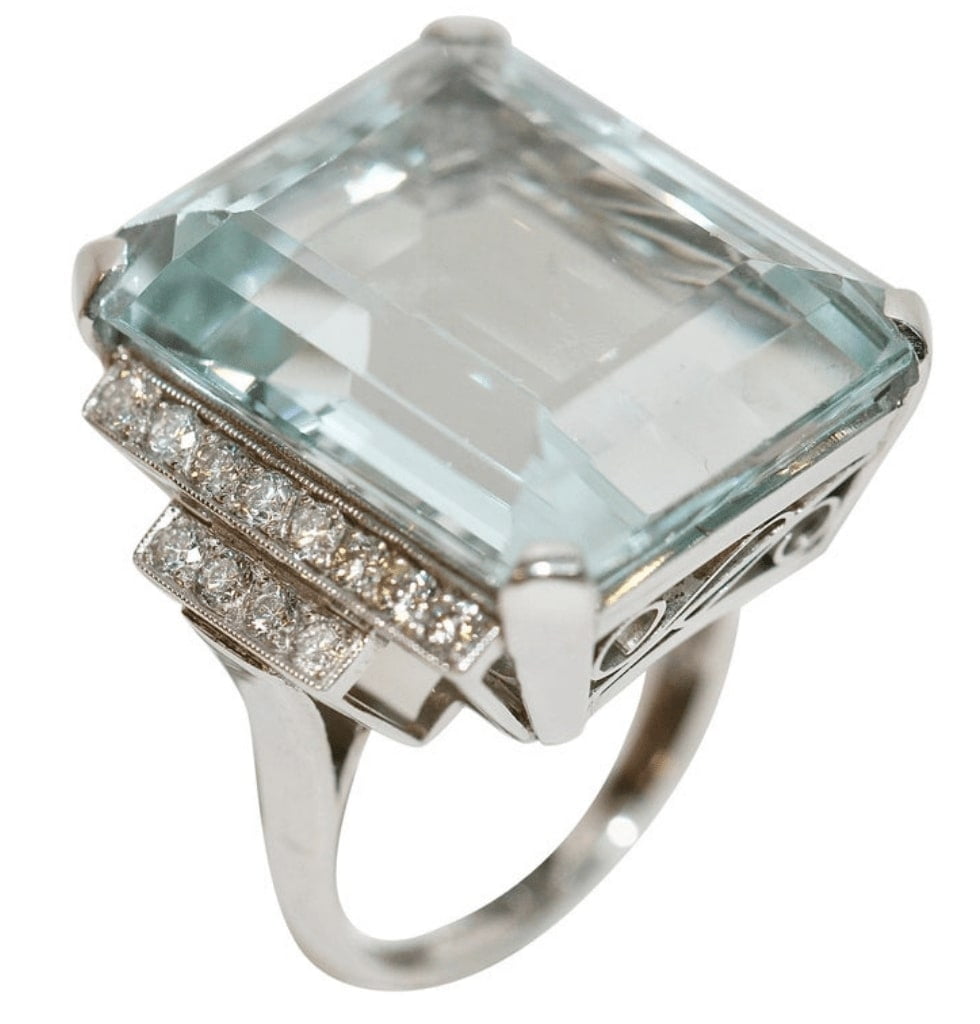 Aquamarin Platinring