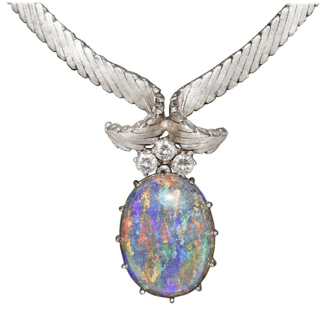 Opal Weißgold Collier