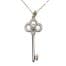 Tiffany & Co. Weißgold Collier mit Keys Kronenschlüssel-Anhänger