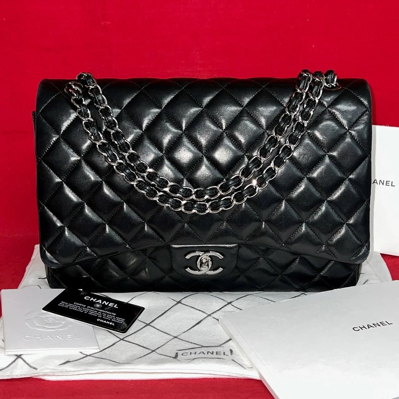 Chanel double flap maxi sale