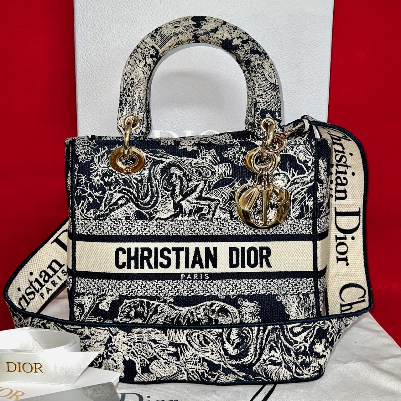 Christian Dior Lady Dior Medium Lady D-Lite Damen Umhängetasche 2021