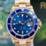 Rolex Submariner Date Gold 16618 Blau Vintage