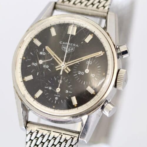 Heuer Carrera 2447 Vintage Chronograph Schwarz