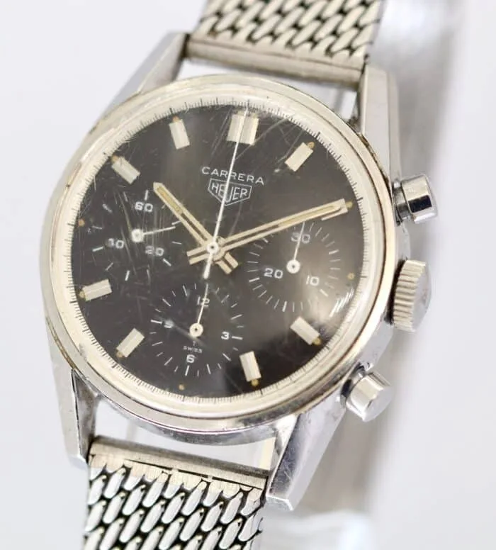 Heuer Carrera 2447 Vintage Chronograph Schwarz