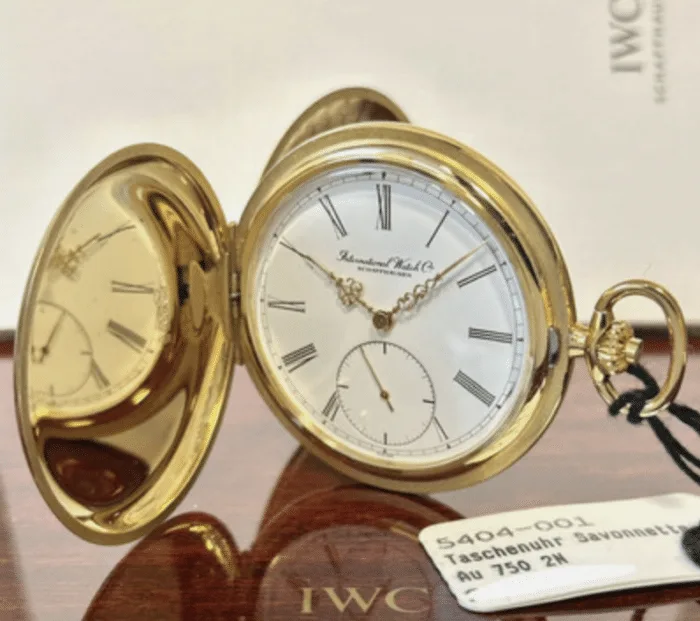 IWC Taschenuhr 5404 Savonette 18 Karat 750er Gelbgold