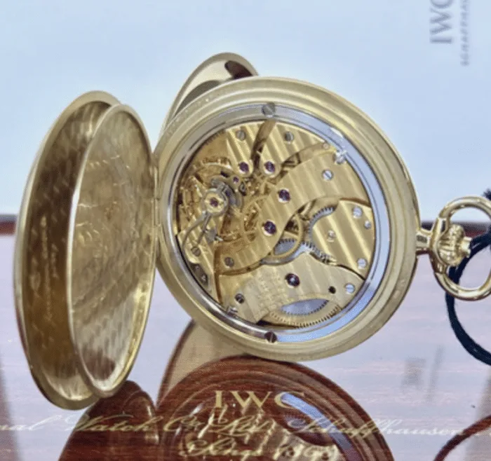 IWC Taschenuhr 5404 Savonette Gelbgold Uhrwerk