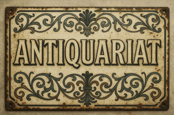 Antiquariat-Werbeschild Antiquariat-Werbeschild